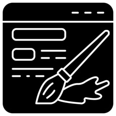 web design solid icon