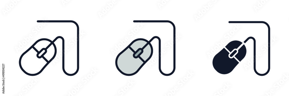 Poster computer mouse icon symbol template for graphic and web design collection logo vector illustration
