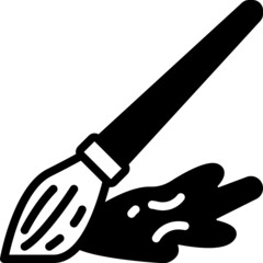 paintbrush solid line icon