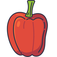 bell pepper line icon