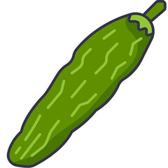 bitter gourd line icon