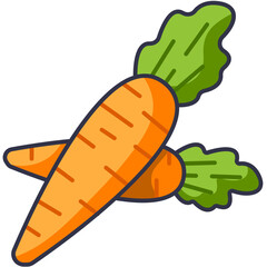 carrot line icon