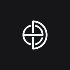 Initial letter ED monogram logo design.