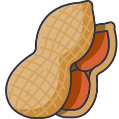 peanut line icon