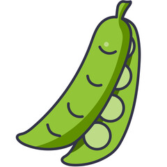 peas line icon
