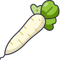 radish line icon