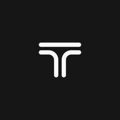 Initial letter T monogram logo design.