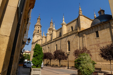 Obraz premium Cathedral of Santa Maria de La Redonda in Logroño, Spain 