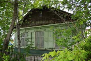 Old wooden individual residential building