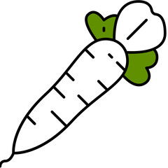 radish one color icon