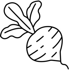beetroot line icon