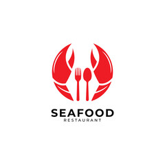cooking illustration for Seafood logo design.