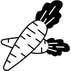 carrot solid line icon