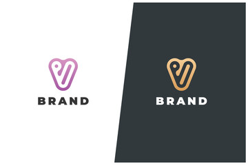 V Letter Vector Monogram Logo Concept Design