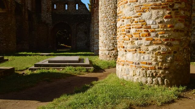 The ruins of St. Botolph's Priory, a medieval house of Augustinian canons in Colchester, Essex, England, UK founded in 1093