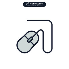 Computer mouse icon symbol template for graphic and web design collection logo vector illustration