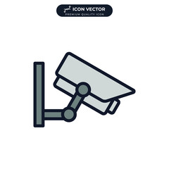 Security camera icon symbol template for graphic and web design collection logo vector illustration