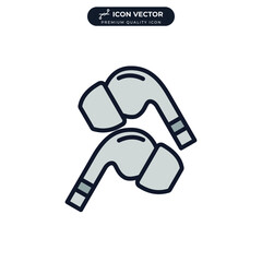 earphones icon symbol template for graphic and web design collection logo vector illustration