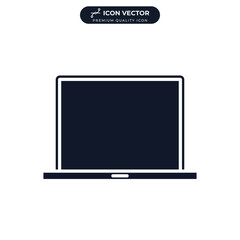 laptop icon symbol template for graphic and web design collection logo vector illustration