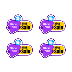 Sale Discount label Sticker Price Promotion Vector Design