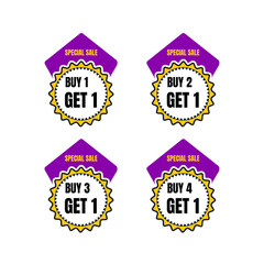 Obraz premium Sale Discount label Sticker Price Promotion Vector Design