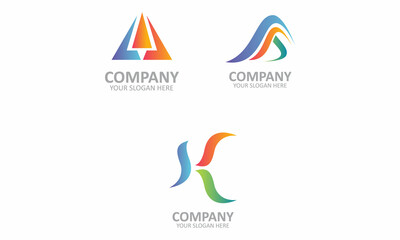 Fototapeta na wymiar Creative abstract AAK Business Letter Logo design