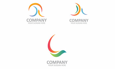 Modern Set of AAL Letter business logo design