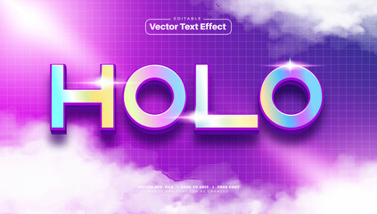 Hologram Gradient Text Effect