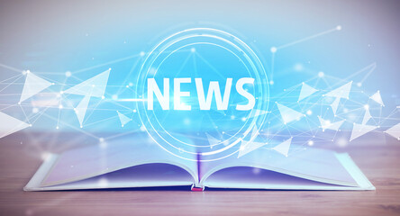 Open book with abbreviation concept