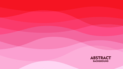 Abstract wavy red pink background