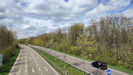 Schnellstraße mit Brücke Karlsruhe Durlach