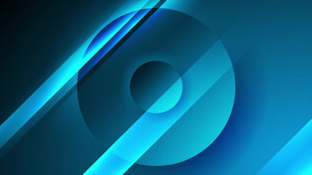 Hi-tech abstract futuristic motion background with glowing lines and circles. Seamless looping. Video animation Ultra HD 4K 3840x2160