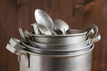 Vintage metal kitchen utensils