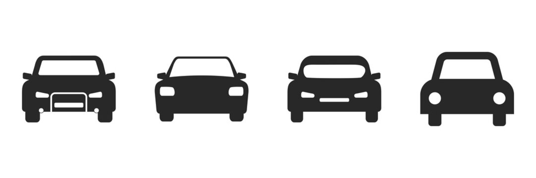 Car icons set. Vector illustration.