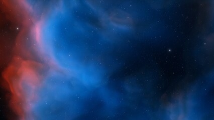 Obraz premium Deep space nebula with stars. Bright and vibrant Multicolor Starfield Infinite space outer space background with nebulas and stars. Star clusters, nebula outer space background 3d render 