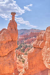 Looking trough sandstone frame into the Bryce canyon