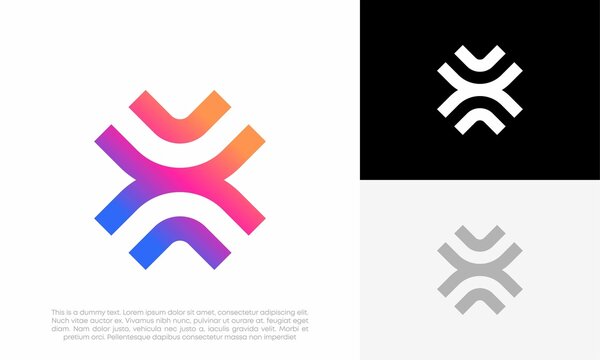 letter X initial logo design vector