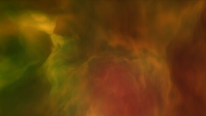 nebula gas cloud in deep outer space, science fiction illustrarion, colorful space background with stars 3d render