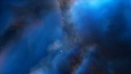 Naklejka premium nebula gas cloud in deep outer space, science fiction illustrarion, colorful space background with stars 3d render