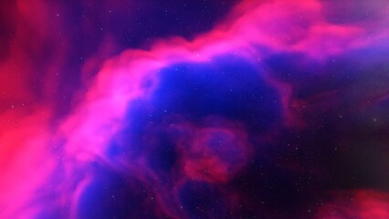 nebula gas cloud in deep outer space, science fiction illustrarion, colorful space background with stars 3d render