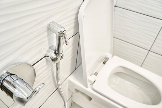 Home bathroom background. Hotel white style. Room backdrop. Modern interior. Apartment archicture. Simple washroom decoration
