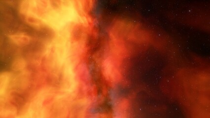 Space background with realistic nebula and shining stars. Colorful cosmos with stardust and milky way. Magic color galaxy. Infinite universe and starry night