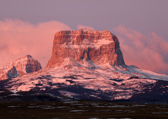 Chief Mountain at sunrise Babb MT