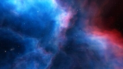 Obraz na płótnie Canvas nebula gas cloud in deep outer space, science fiction illustrarion, colorful space background with stars 3d render 