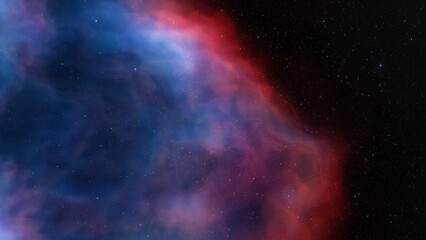 Fototapeta na wymiar nebula gas cloud in deep outer space, science fiction illustrarion, colorful space background with stars 3d render 