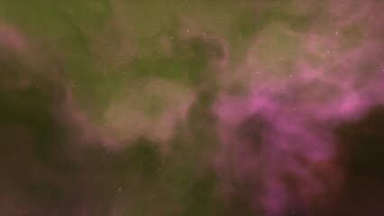 nebula gas cloud in deep outer space, science fiction illustrarion, colorful space background with stars 3d render	

