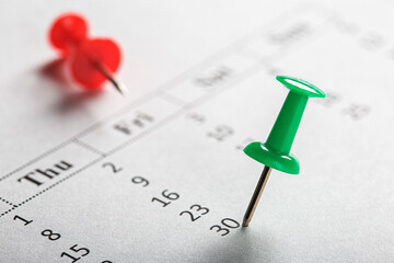 Important date and calendar appointment. pin on calendar.