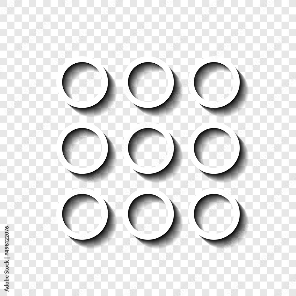 Poster menu simple icon, vector. flat desing. white with shadow on transparent grid.ai