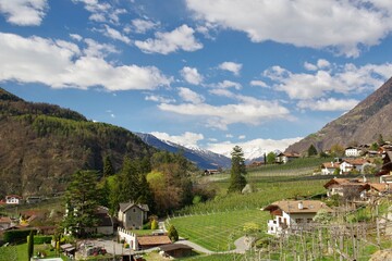 Fototapeta na wymiar Etschtal Burggrafenamt Südtirol
