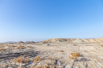 Mud volcanoes of Gobustan. Azerbaijan